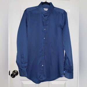 Robert Graham Men’s Shirt Cotton Blue Striped Long Sleeve Button Down 39-15.5